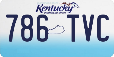 KY license plate 786TVC