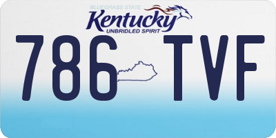 KY license plate 786TVF