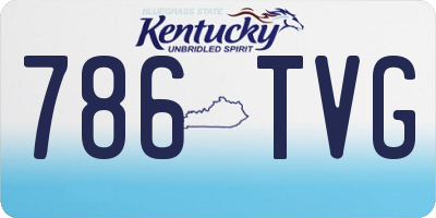 KY license plate 786TVG