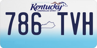 KY license plate 786TVH