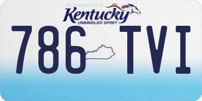 KY license plate 786TVI