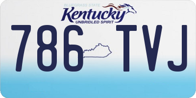 KY license plate 786TVJ
