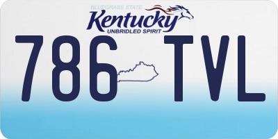 KY license plate 786TVL