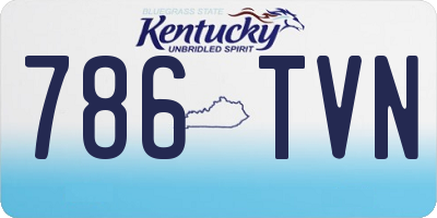 KY license plate 786TVN