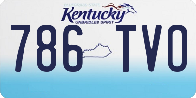 KY license plate 786TVO