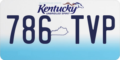 KY license plate 786TVP
