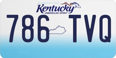 KY license plate 786TVQ