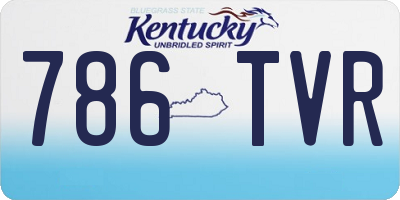 KY license plate 786TVR