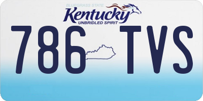KY license plate 786TVS