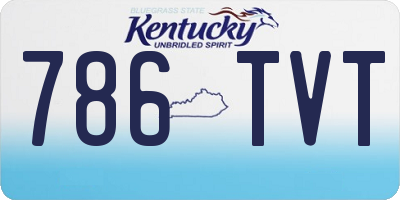 KY license plate 786TVT