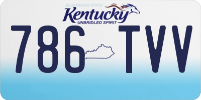 KY license plate 786TVV