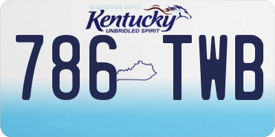KY license plate 786TWB
