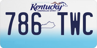 KY license plate 786TWC