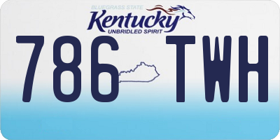 KY license plate 786TWH