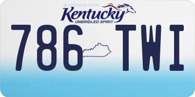 KY license plate 786TWI