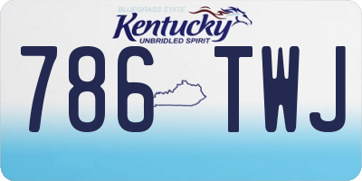 KY license plate 786TWJ