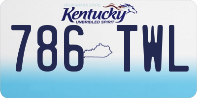 KY license plate 786TWL