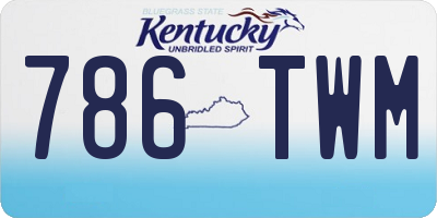 KY license plate 786TWM