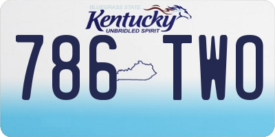 KY license plate 786TWO