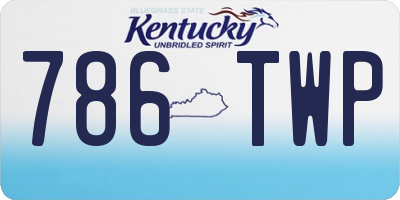 KY license plate 786TWP