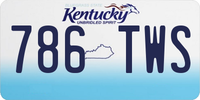 KY license plate 786TWS