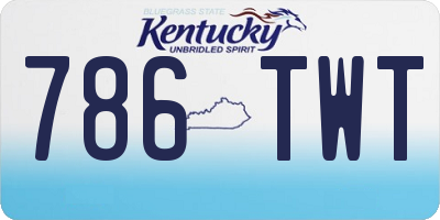 KY license plate 786TWT