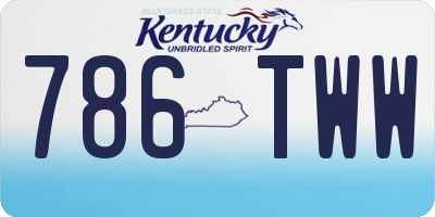 KY license plate 786TWW