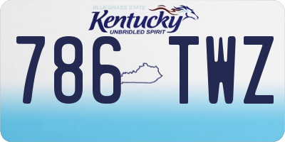 KY license plate 786TWZ