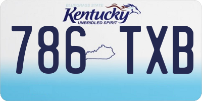 KY license plate 786TXB