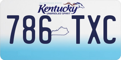 KY license plate 786TXC