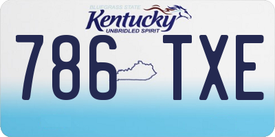 KY license plate 786TXE
