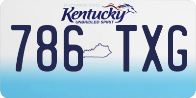 KY license plate 786TXG