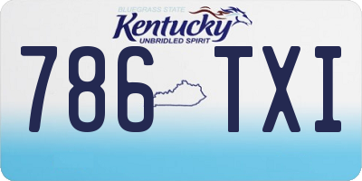 KY license plate 786TXI