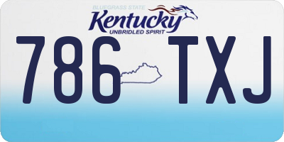 KY license plate 786TXJ