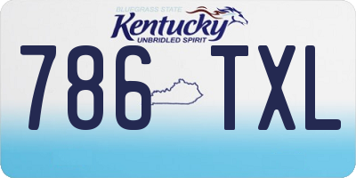 KY license plate 786TXL