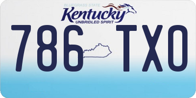 KY license plate 786TXO