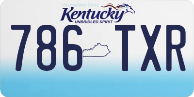 KY license plate 786TXR