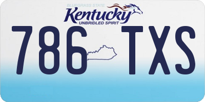 KY license plate 786TXS