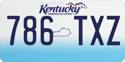 KY license plate 786TXZ