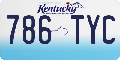 KY license plate 786TYC