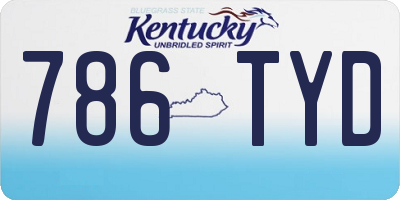 KY license plate 786TYD