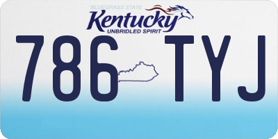 KY license plate 786TYJ