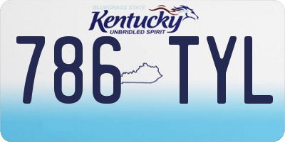 KY license plate 786TYL