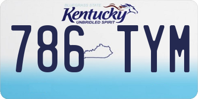 KY license plate 786TYM