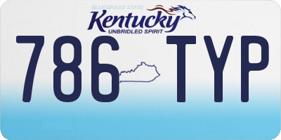 KY license plate 786TYP