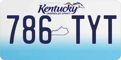 KY license plate 786TYT