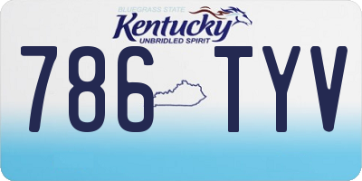 KY license plate 786TYV