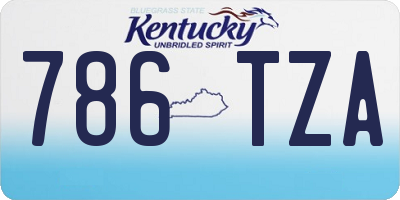 KY license plate 786TZA