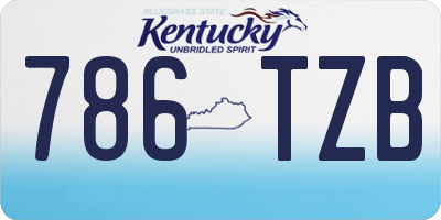 KY license plate 786TZB