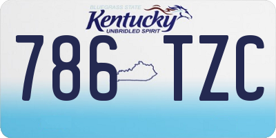 KY license plate 786TZC